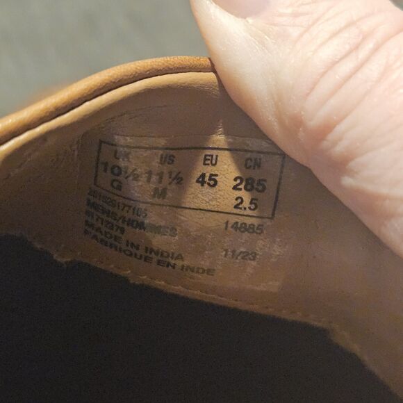 Clarks Whiddon Step Loafers Men's Size 11.5 M Dark Tan Leather Slip On Comfort - Picture 4 of 7